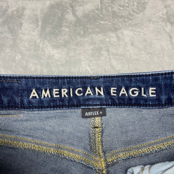 American Eagle Outfitters Jeans Womens 29x32 Blue Stretch Airflex+ Straight Leg - Picture 5 of 11
